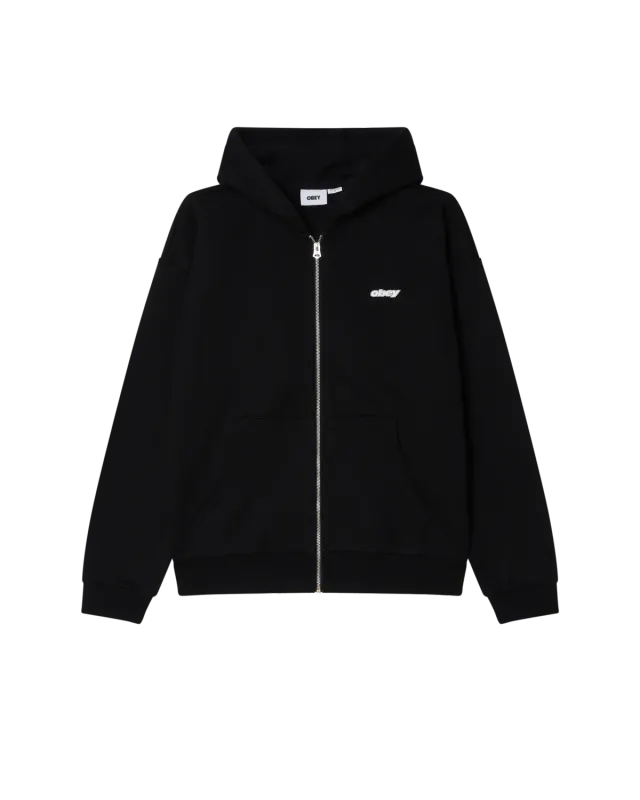 Obey Gaze Extra Heavy Zip - Black