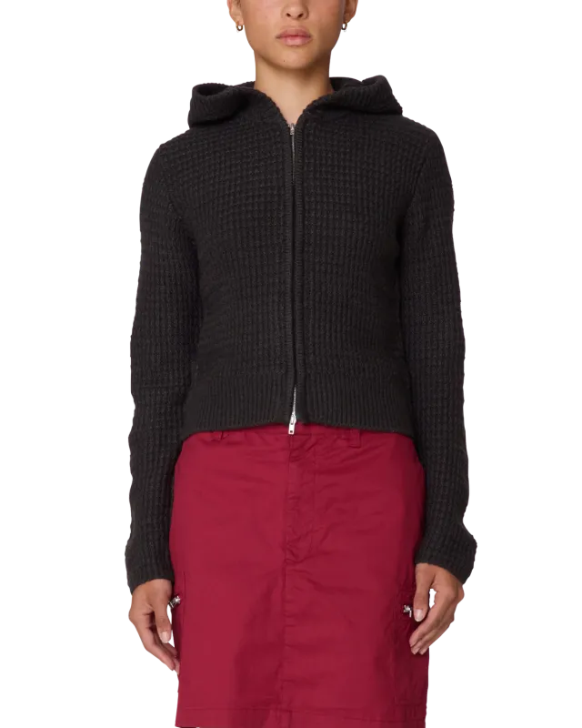 Obey W Glenda Hood Zip - Charcoal