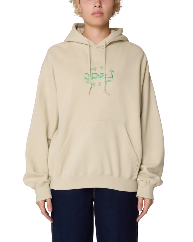 Obey W Stars Relaxed Hood - Sand