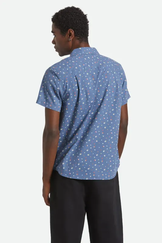 Brixton Charter Print SS Woven - Bering Sea