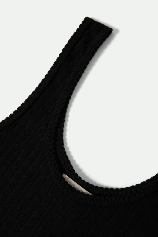 Brixton Pointelle Slim Fit Tank - Black