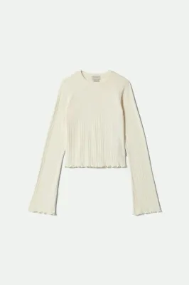 Brixton Dolly Slim Knit LS Tee - Off White