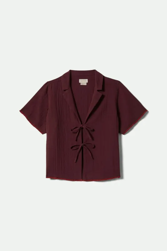 Brixton Wandering Tie Top - Port