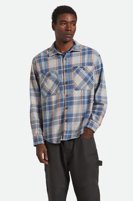 Brixton Vintage Wash Flannel - Blue/Soft Blue