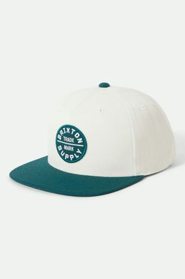 Brixton Oath III Snapback - Off White/Night Sage