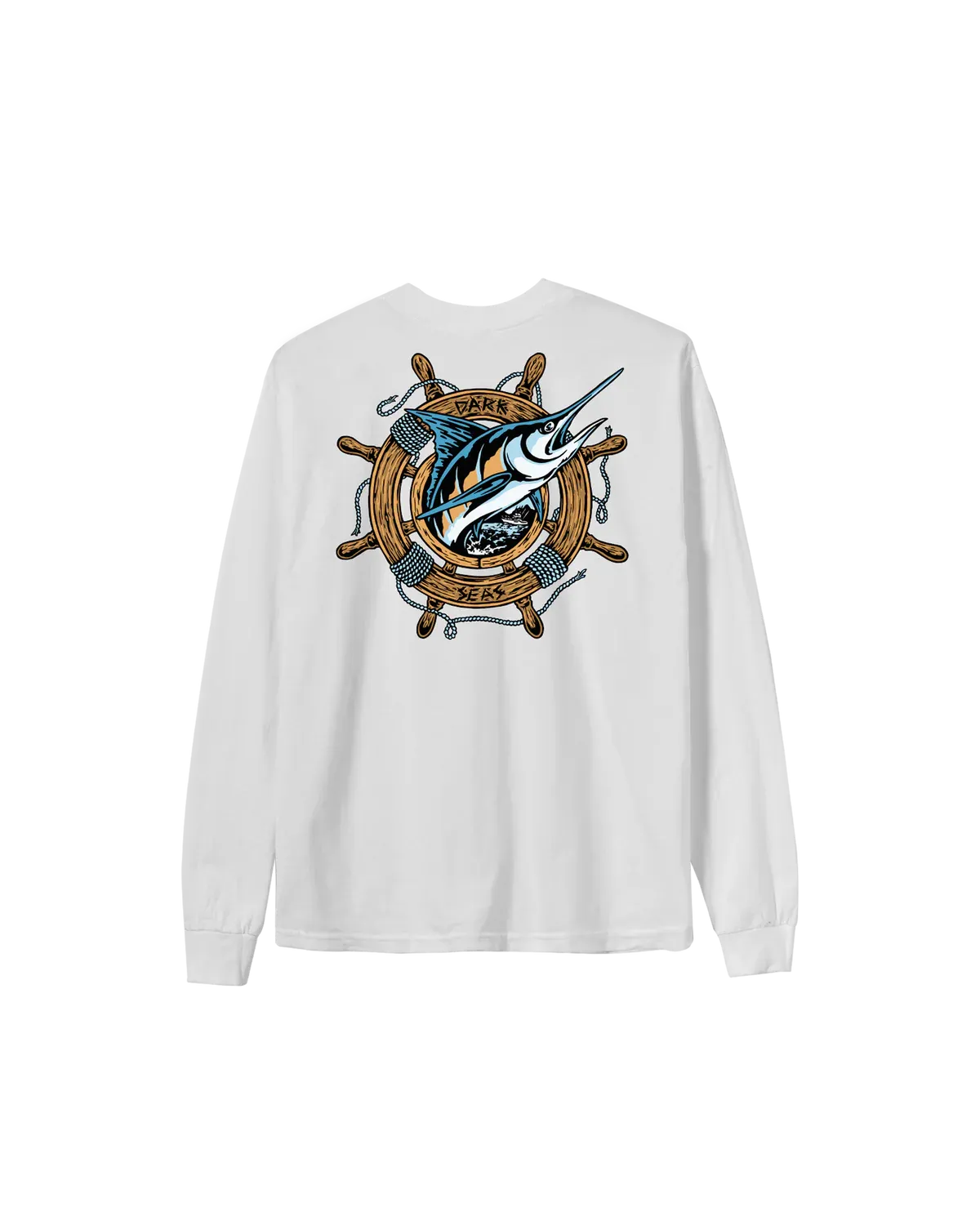 Dark Seas Waterlogged L/S Tee - White