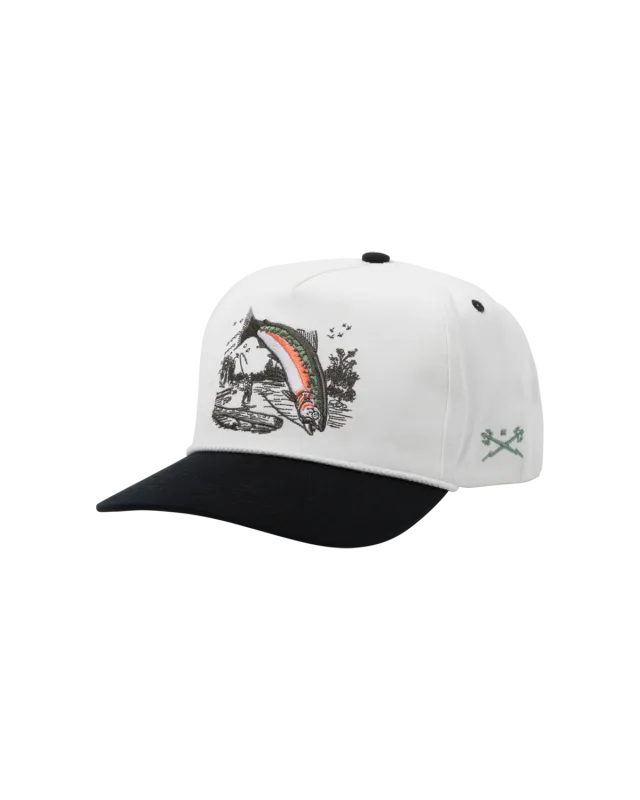 Dark Seas Redband Snapback - Off White/Black