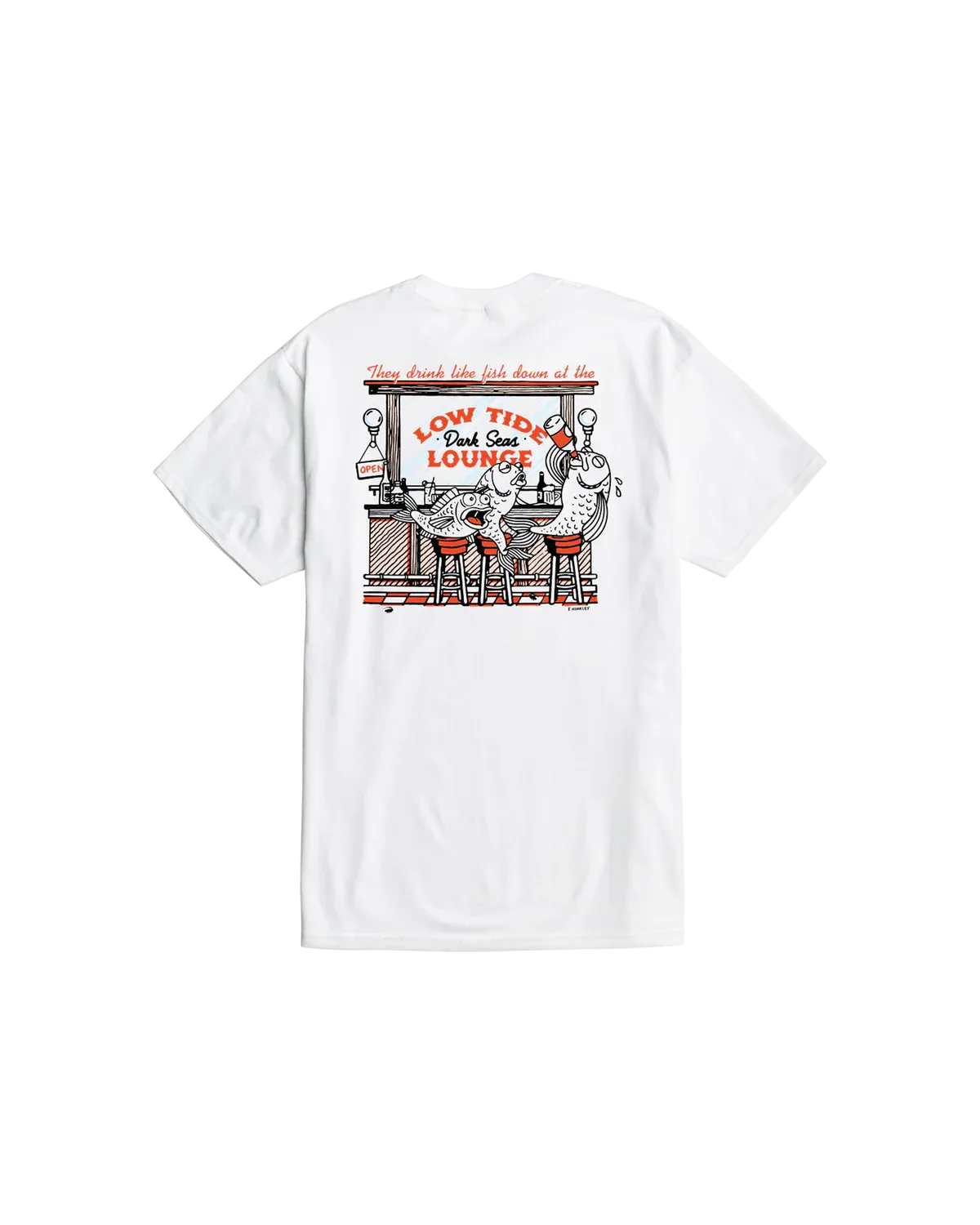 Dark Seas Bar Stool Tee - White