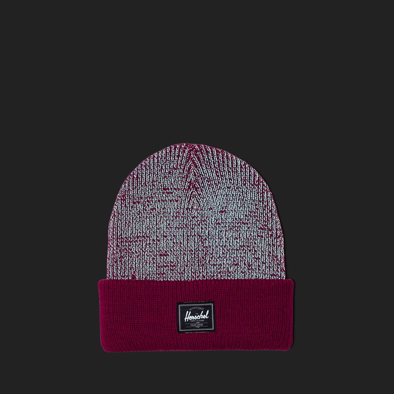 Herschel Kids Elmer Reflective Ribbed Beanie - Dragonfruit