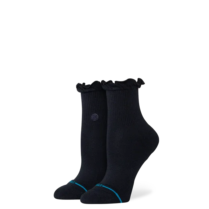 Stance Wo Ruffle Icon Quarter - Black