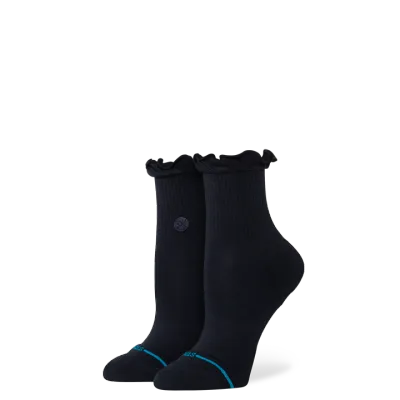 Stance Wo Ruffle Icon Quarter - Black