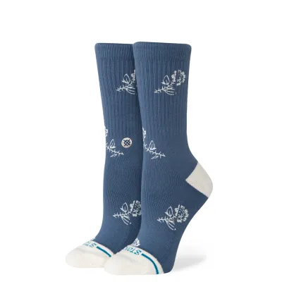 Stance Wo Petite Bloom Crew - Sea Blue