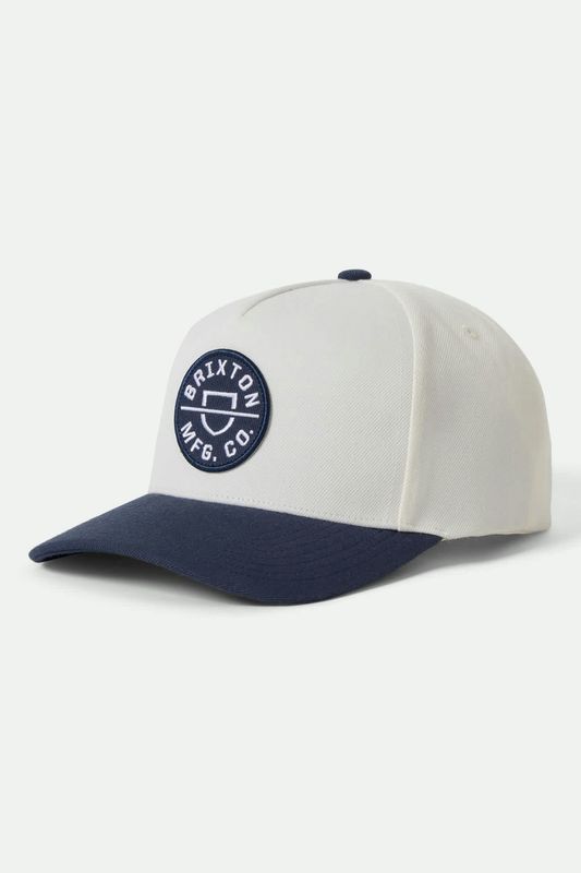 Brixton Crest Snapback - Mood Indigo/Off White
