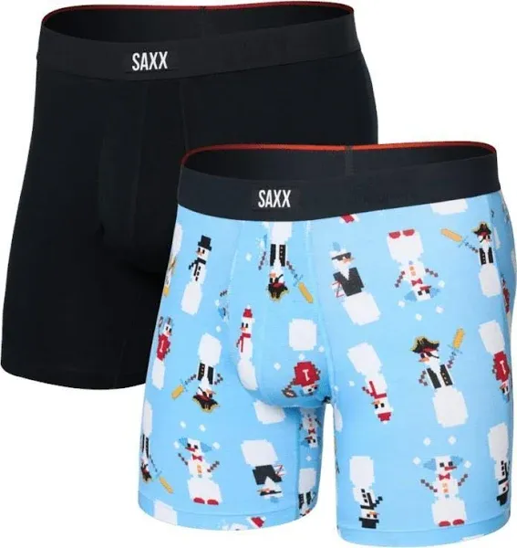 Saxx Vibe Xtra Soft Comfort 2pk - Frosty the Gamer/Black