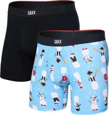 Saxx Vibe Xtra Soft Comfort 2pk - Frosty the Gamer/Black
