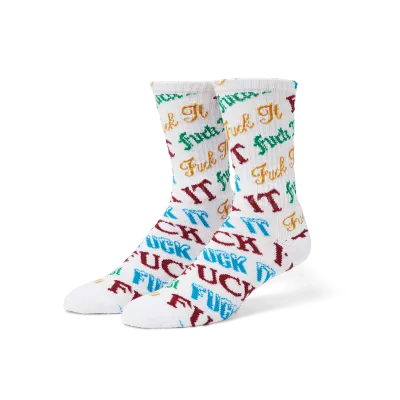 Huf Wintertime Fuck It Sock - White