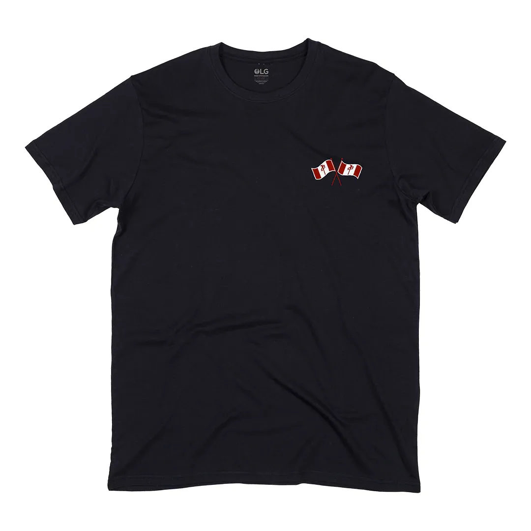 RDS Crossed Chung Flag Tee - Navy