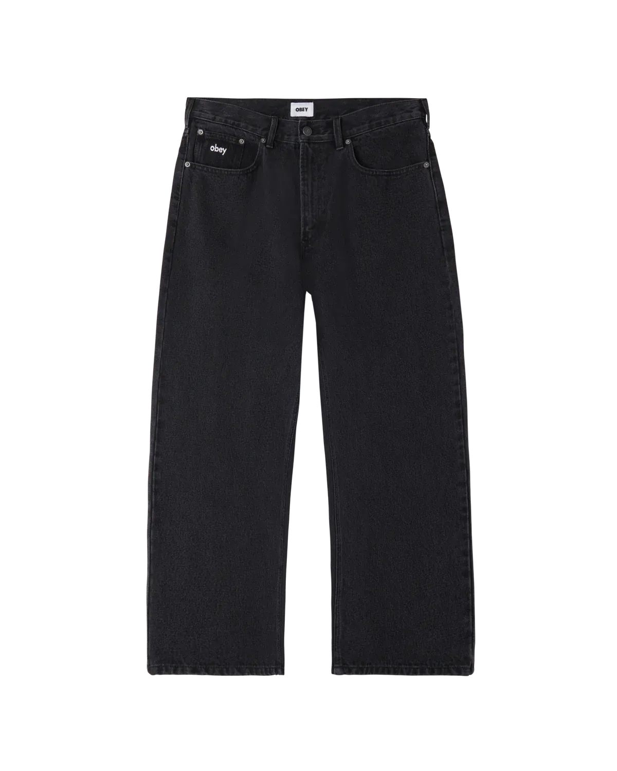 Obey Bigwig Baggy Denim - Washed Black