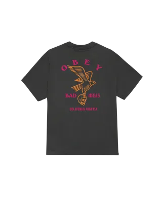 Obey Bad Ideas Eagle Tee - Vintage Black