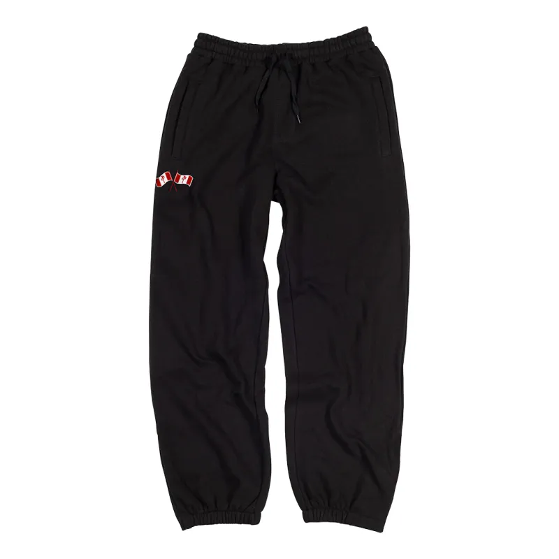 RDS Canadian Crossed Chung Flag Sweatpant - Black