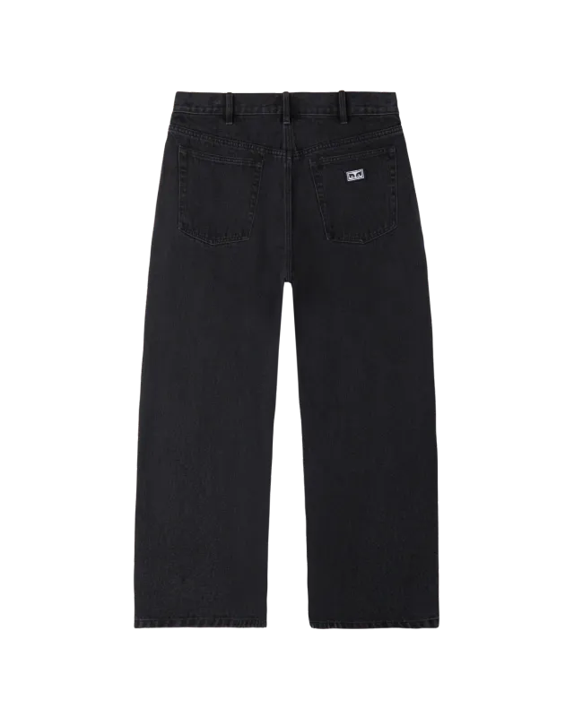 Obey Bigwig Baggy Denim - Washed Black