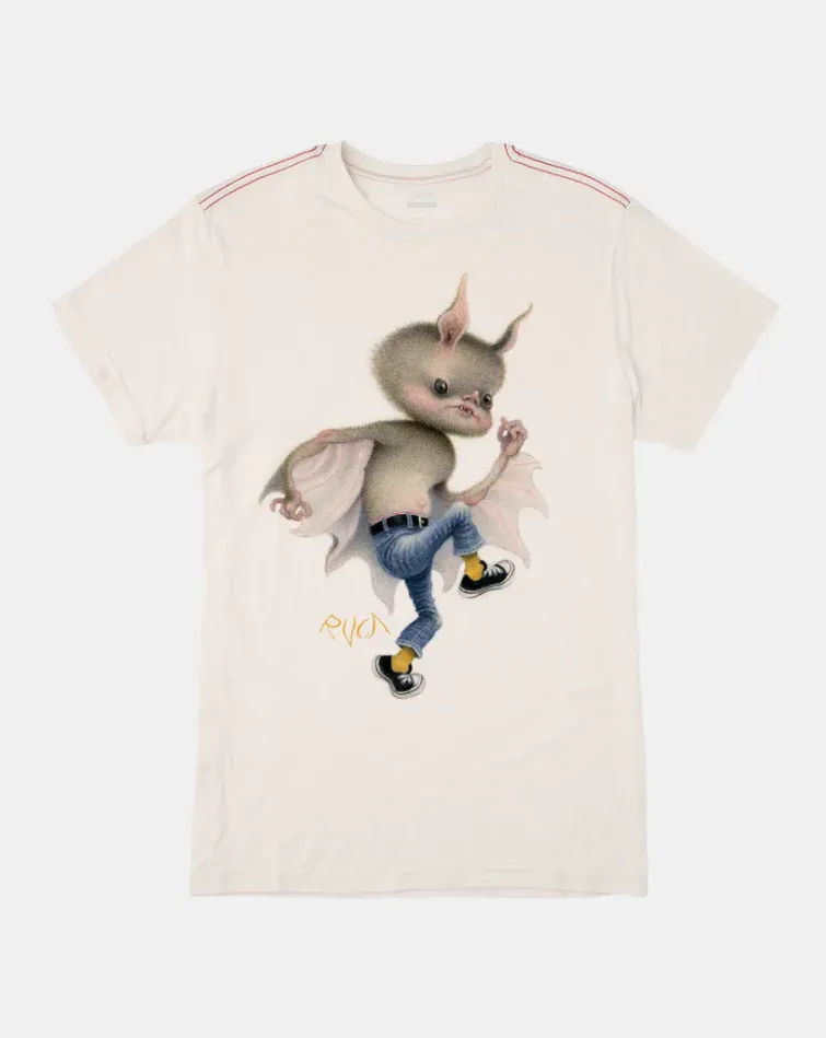 RVCA Bat Boy Tee - Antique White