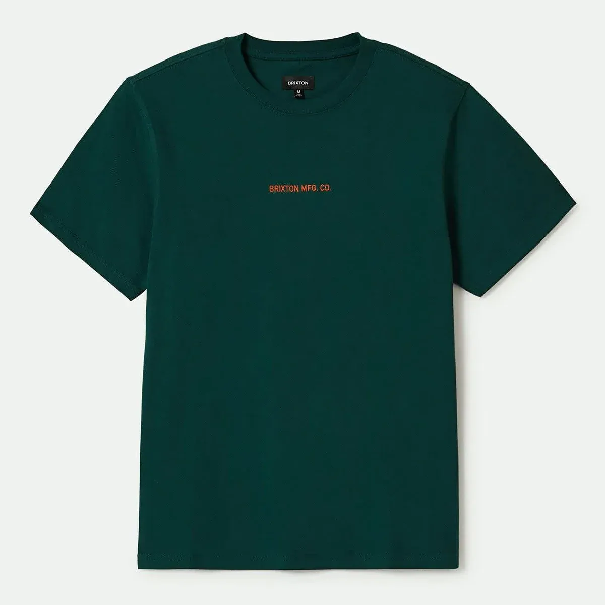 Brixton Quality Embroidered HW Tee - Deep Emerald C.Wash
