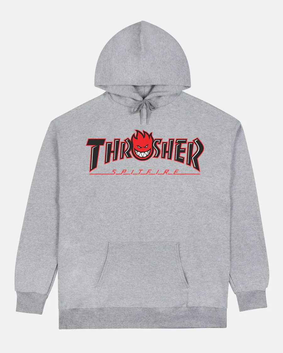 Thrasher x Spitfire Big Head Outline Hood - Ash
