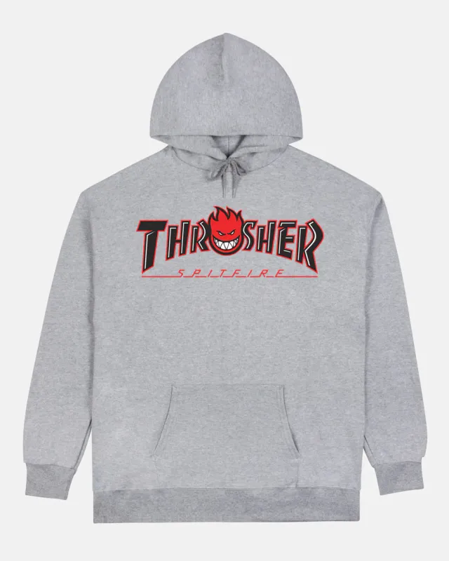 Thrasher x Spitfire Big Head Outline Hood - Ash