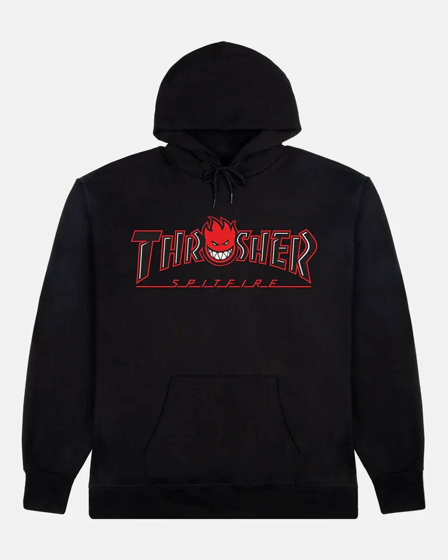 Thrasher x Spitfire Big Head Outline Hood - Black