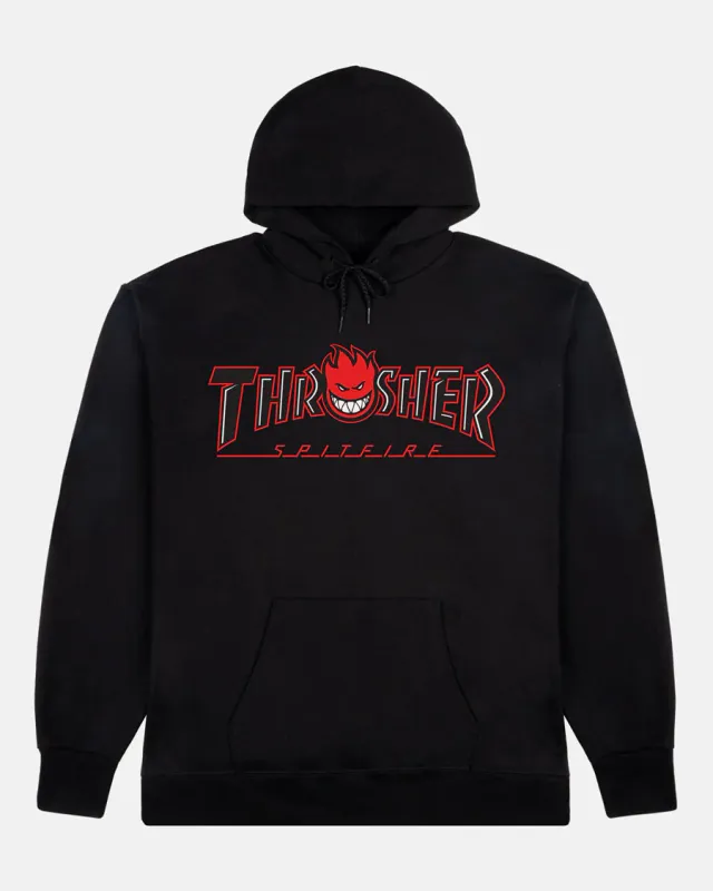 Thrasher x Spitfire Big Head Outline Hood - Black