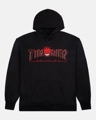 Thrasher x Spitfire Big Head Outline Hood - Black