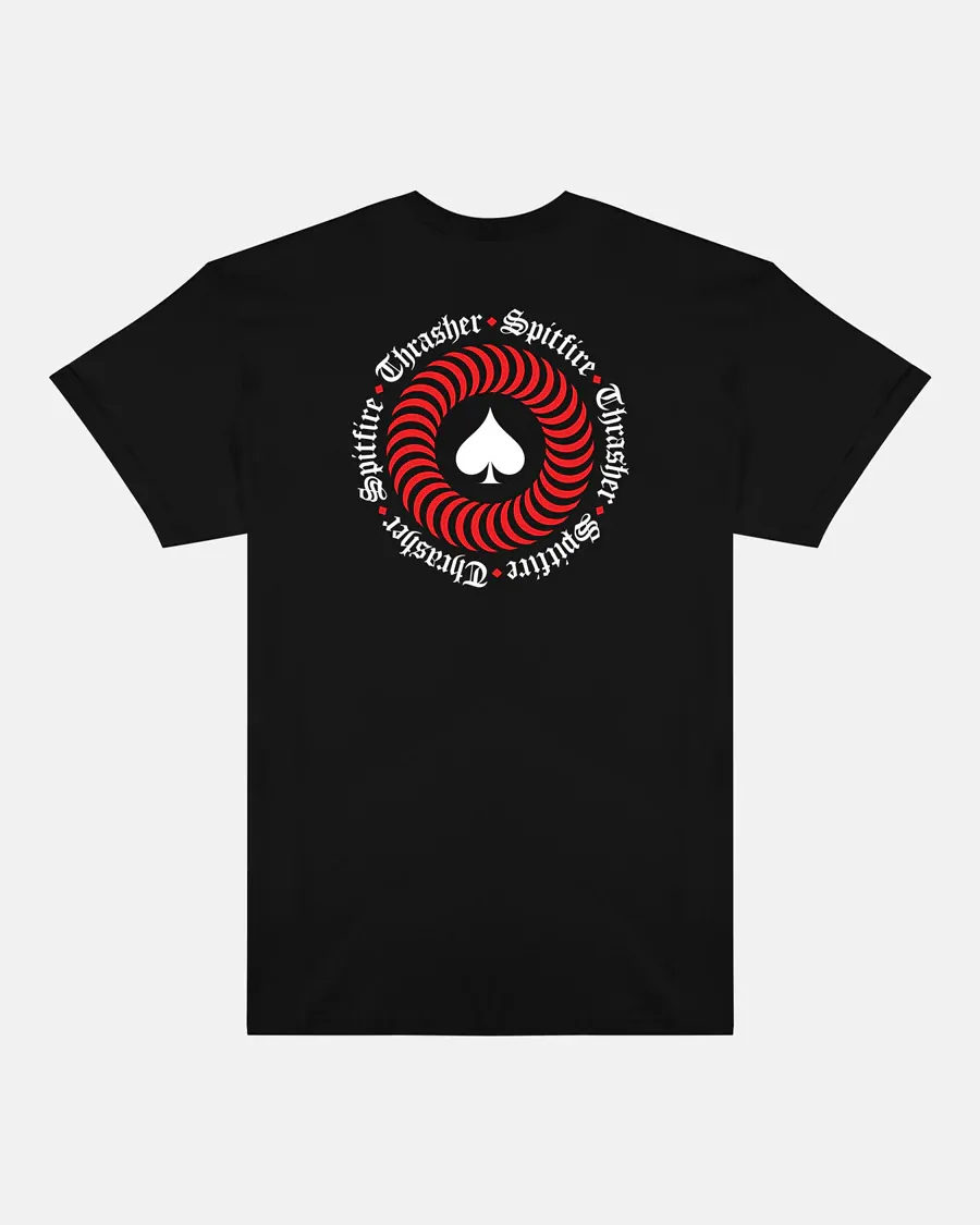 Thrasher x Spitfire The End Oath Tee - Black