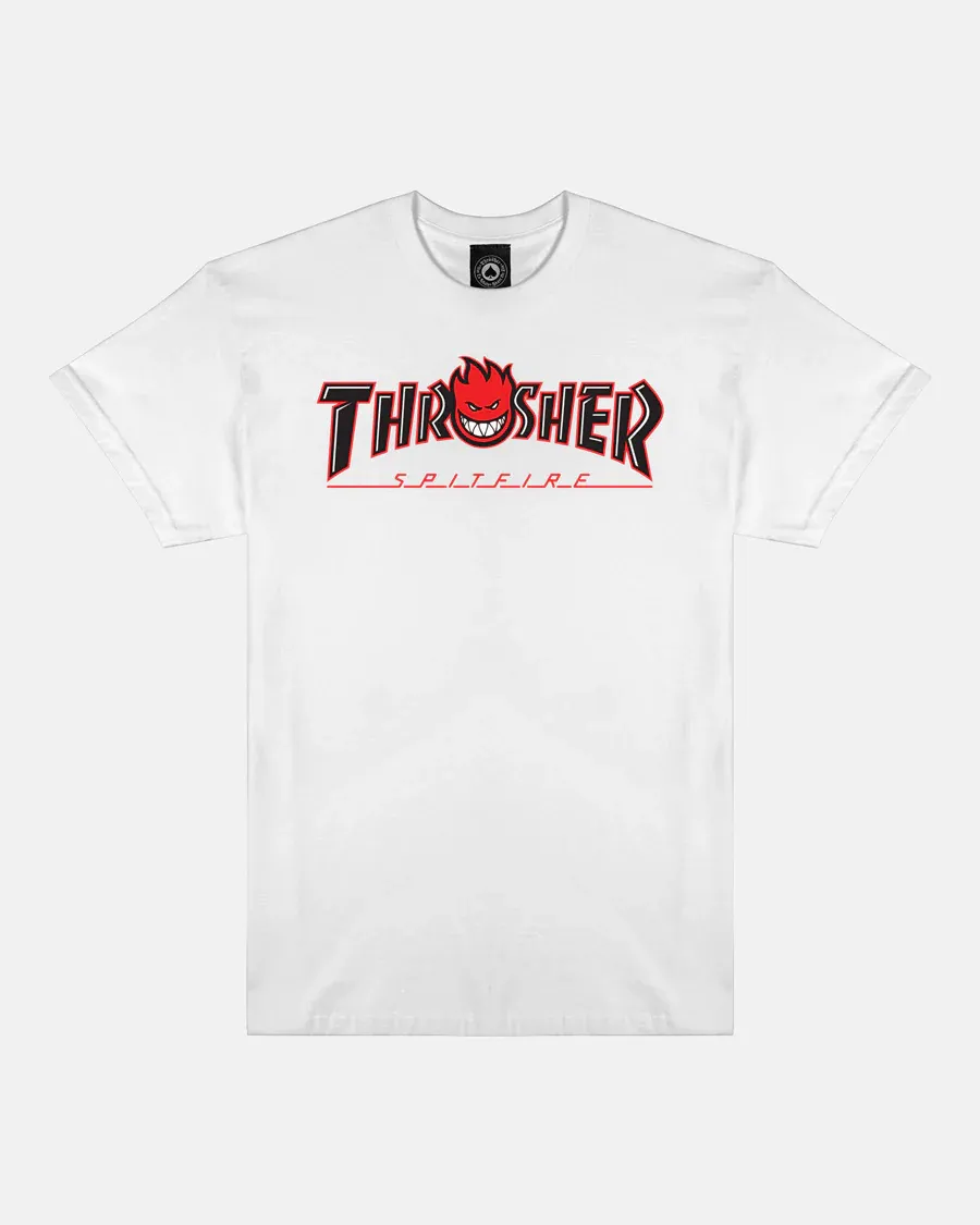Thrasher x Spitfire Big Head Outline Tee - White