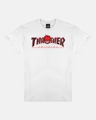 Thrasher x Spitfire Big Head Outline Tee - White