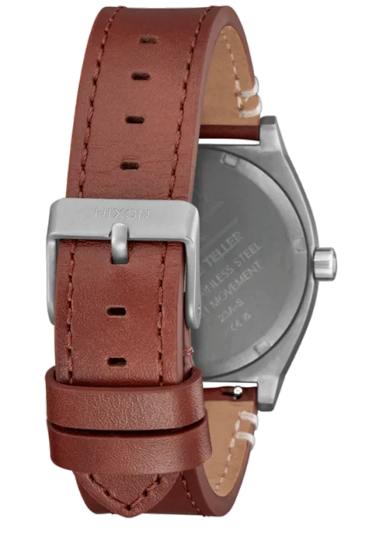 Nixon Time Teller Leather - Gunmetal/Basalt
