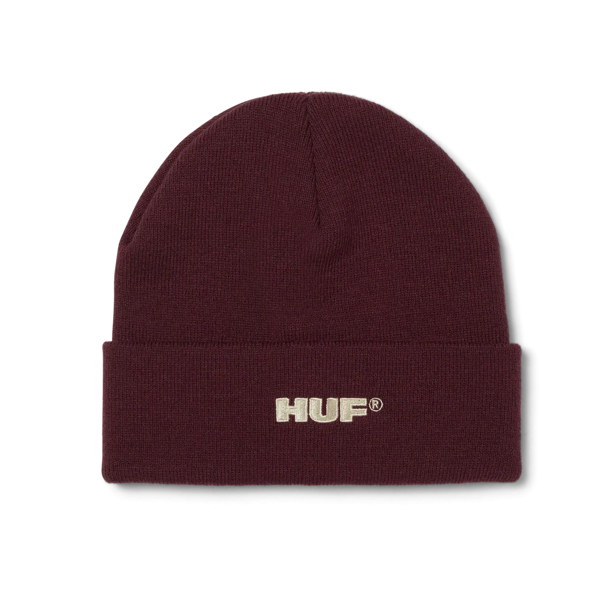 Huf All Caps Cuff Beanie - Burgundy