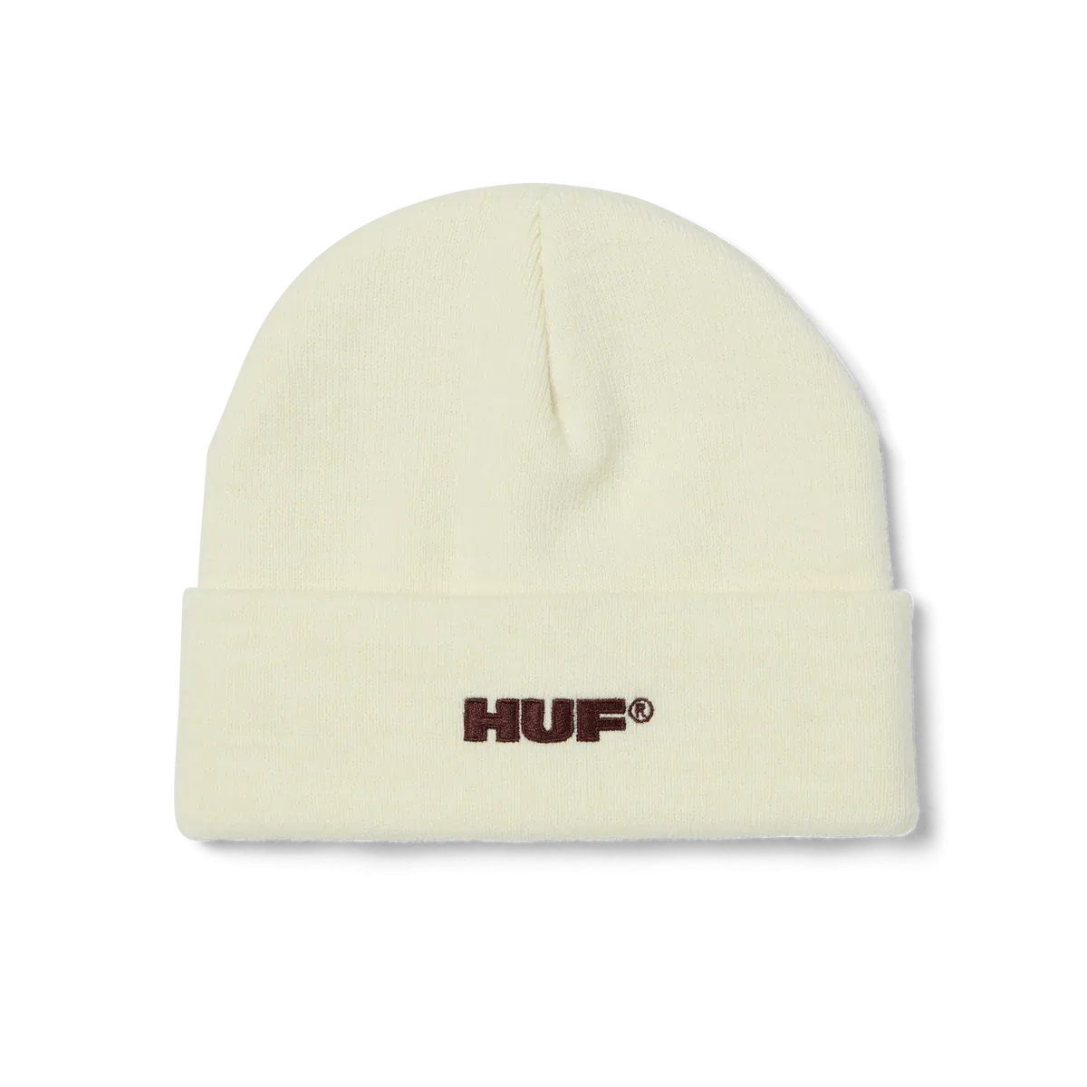 Huf All Caps Cuff Beanie - Cream