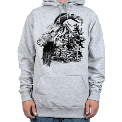 RDS Canadian Ram Head Hood - Athletic Heather