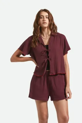 Brixton Wandering Tie Top - Port