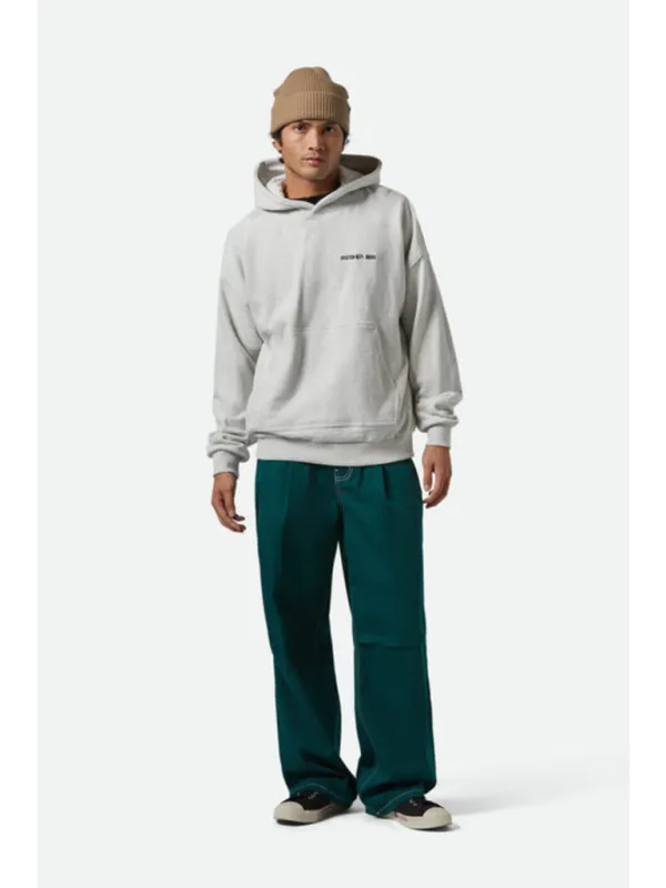 Brixton Embroidered Heavyweight Hood - Heather Grey Ash