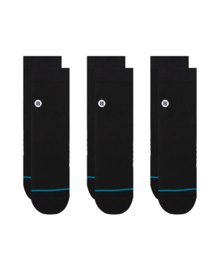 Stance Icon Quarter 3pk - Black