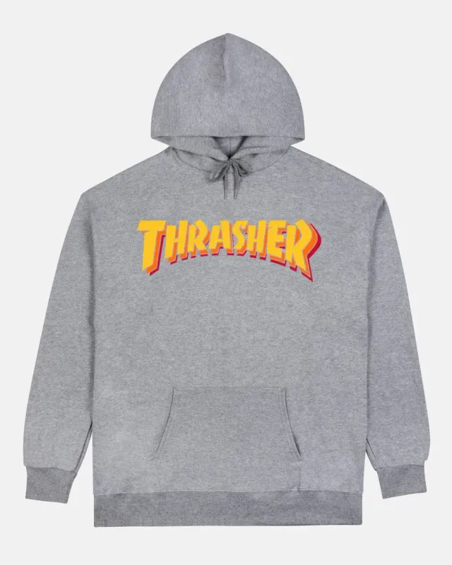 Thrasher Stacked Hood - Grey