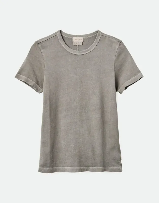 Brixton Carefree Slim Crew - Washed Black