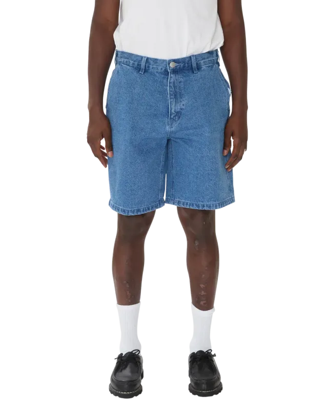Obey Bigwig Baggy Denim Short - Light Indigo