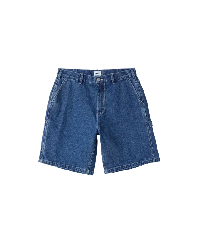 Obey Bigwig Denim Carpenter Short - Stone Wash
