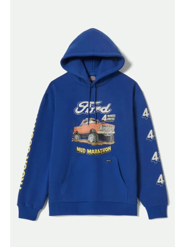 Brixton x Ford Mud Marathon Hood - Ford Blue