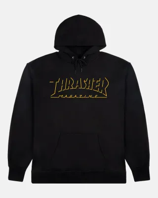 Thrasher Shadow Mag Logo Hood - Black