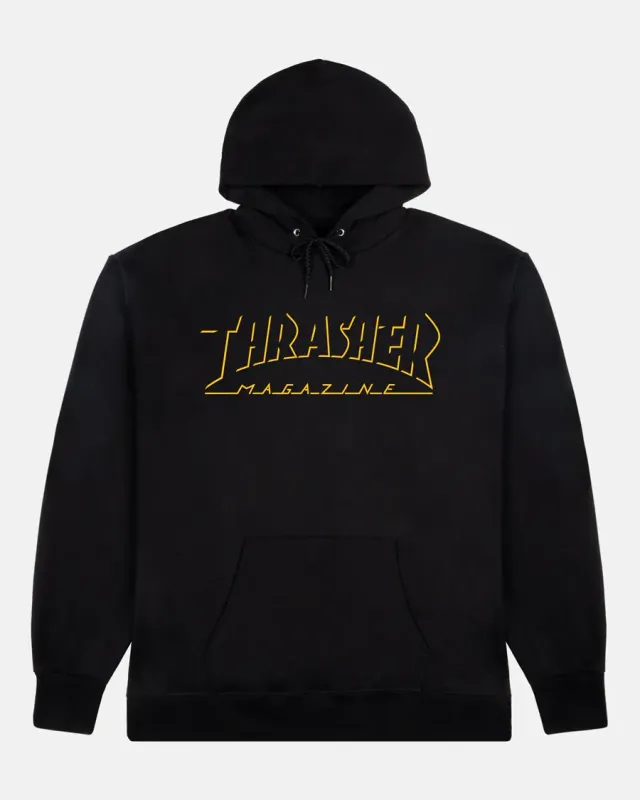 Thrasher Shadow Mag Logo Hood - Black