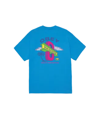Obey Dream Construction Tee - Azure Blue